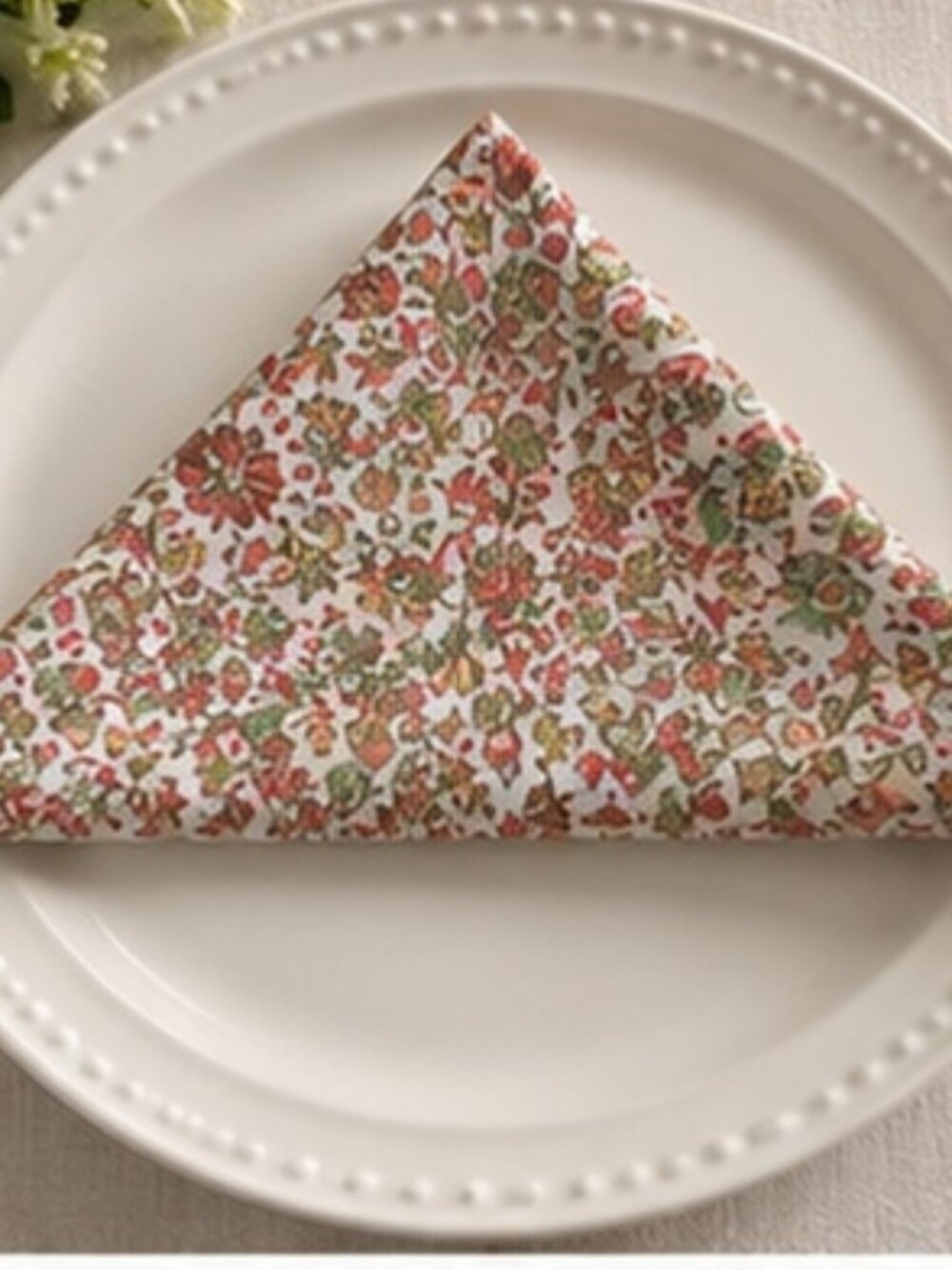 Vintage Floral Cloth Napkins Set of 4 Cottagecore 13.5" Square